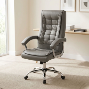 Modern Gray Executive Swivel Office Chair